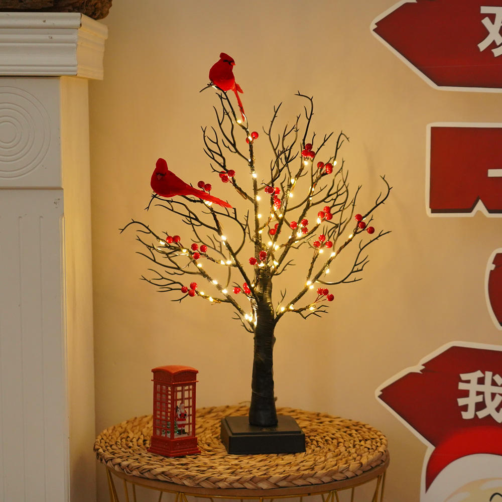 2 - Prelit Black Christmas and Halloween Tree Lights